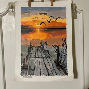 Sunset Dock Art Print
